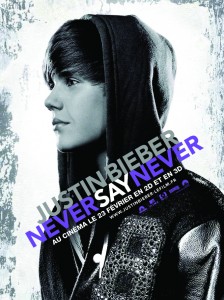 Affiche française de Justin Bieber pour Never Say Never 3D