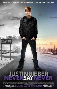 Nouvelle affiche du film Never Say Never