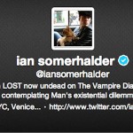 Twitter de Ian Somerhalder de The Vampire Diaries / All Rights Reserved
