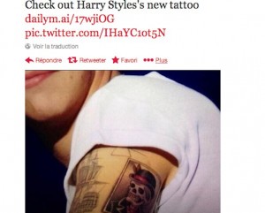 Harry Styles et son nouveau tatouage