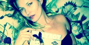 Kate Moss en couverture de Playboy