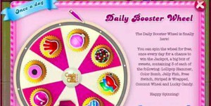 La roue des boosters Candy Crush Saga