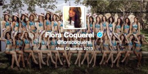 Le Twitter de Flora Coquerel, Miss France 2014