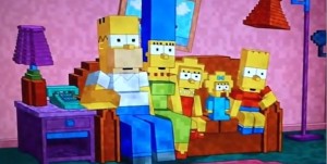 Hommage à Minecraft dans Les Simpson