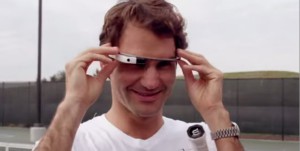 Roger Federer avec les Google Glass