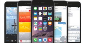 Un iPhone 6 avec iOS 8