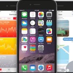 Un iPhone 6 avec iOS 8